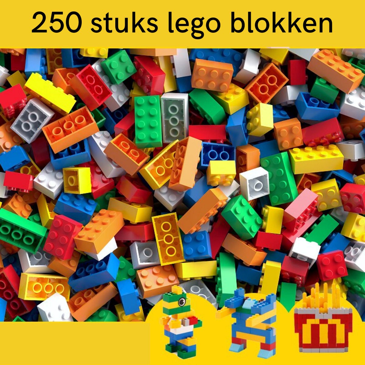 Bouwstenen 250 stuks | 250 losse lego stuks | 250Lego stukjes